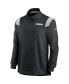 Men's Black Las Vegas Raiders 2021 Sideline Coaches Repel Quarter-Zip Jacket