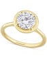 ფოტო #1 პროდუქტის Lab-Grown Moissanite Round Frame Ring (1-7/8 ct. t.w.) in 10k Gold