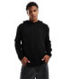 Фото #1 товара ASOS DESIGN oversized boxy fit sheer knitted hoodie in black