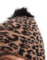 Фото #4 товара Threadbare Ski faux fur bobble hat in leopard print