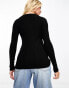 ASOS DESIGN Maternity crew neck ribbed jumper in black Черный, 34 - фото #4