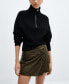 ფოტო #3 პროდუქტის Women's Leather-Effect Culottes