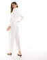 Nobody's Child Miranda wide leg utility style jumpsuit in white