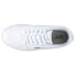 Фото #4 товара Puma Carina 2.0 Logobsession Metallic Lace Up Womens White Sneakers Casual Shoe