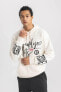 Erkek Sweatshirt Ekru A4113ax/er105