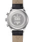ფოტო #2 პროდუქტის Men's Swiss Chronograph DS-8 Moon Phase Black Leather Strap Watch 42mm