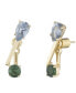 ფოტო #1 პროდუქტის Felicity Green Crystal Ear Jacket Earrings