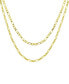 15.25" and 17.5" + 2" extender Silver Plated or Two-Tone Multi-Chain Layered Necklace