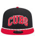 ფოტო #1 პროდუქტის Men's Black Chicago Cubs Throwback Meshback Golfer Hat