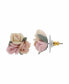 ფოტო #1 პროდუქტის Women's Porcelain Rose Button Earring
