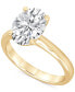 ფოტო #1 პროდუქტის Certified Lab Grown Diamond Oval Solitaire Engagement Ring (4 ct. t.w.) in 14k Gold