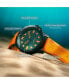 Men's Minimal Sport Automatic Orange Silicone Strap Watch 45mm