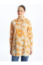 Desenli Uzun Kollu Oversize Kadın Gömlek Tunik