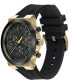 Men's Swiss Chronograph Bold Fusion Black Silicone Strap Watch 45mm