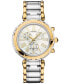 Women's Swiss Chronograph Balmainia Two-Tone Stainless Steel Bracelet Watch 38mm