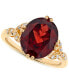 Фото #1 товара Garnet (5-1/2 ct. t.w.) & Diamond (1/20 ct. t.w.) Statement Ring in 14k Gold