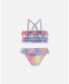 ფოტო #2 პროდუქტის Girl Two Piece Swimsuit Gradient Rainbow Print - Toddler Child