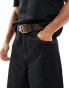 BOSS joris belt in dark brown leather