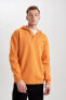 Comfort Fit Kapüşonlu Baskılı Sweatshirt B4766ax24sp