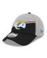 Фото #4 товара Men's Gray, Black Los Angeles Rams 2023 Sideline 9FORTY Adjustable Hat