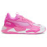 Фото #1 товара Puma RsZ Bca Striped Logo Lace Up Womens Pink Sneakers Casual Shoes 38515001