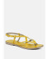 RITA Womens Strappy Flat Leather Sandals