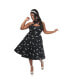 Фото #1 товара Plus Size 1950s Criss Cross Halter Rita Flare Dress