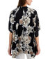 Фото #2 товара Women's Floral-Print Open-Front Kimono Jacket, Created for Macy's