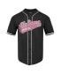 Фото #2 товара Men's Black Alabama Crimson Tide Mesh Full-Button Replica Baseball Jersey