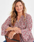 ფოტო #2 პროდუქტის Plus Size 3/4-Sleeve Pintuck Top, Created for Macy's