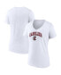 ფოტო #1 პროდუქტის Women's White South Carolina Gamecocks Evergreen Campus V-Neck T-shirt