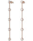 ფოტო #4 პროდუქტის Rose Gold-Tone Crystal & Bar Linear Drop Earrings