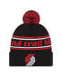 Фото #1 товара Men's Black Portland Trail Blazers Marquee Cuffed Knit Hat with Pom