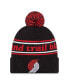 Men's Black Portland Trail Blazers Marquee Cuffed Knit Hat with Pom