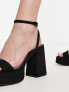 Bershka chunky platform sandal in black 40 - фото #7