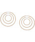 ფოტო #1 პროდუქტის Gold-tone Set of Three Endless Hoops 1 ¼”, 2”, 2 ¾”