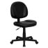 Фото #4 товара Mid-Back Black Leather Ergonomic Swivel Task Chair