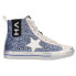 Фото #1 товара Vintage Havana Alive Metallic Glitter High Top Womens Blue Sneakers Casual Shoe