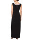 Women's Embellished-Neck Side-Slit Gown