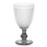 Wineglass Diamond Transparent Anthracite Glass 256 ml (6 Units)