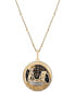 ფოტო #1 პროდუქტის Multicolor Diamond Lady & The Tramp 18" Pendant Necklace (1/8 ct. t.w.) in Gold-Plated Sterling Silver
