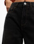 Фото #10 товара COLLUSION x013 mid rise wide leg jeans in washed black