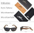 Фото #6 товара glozzi Sunglasses for Men and Women Wood Polarised UV400 with Walnut Wooden Frames and a Cork Case