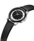Men's Transparency Dial Black Genuine Leather Strap Watch 42mm