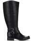 Women's Maliaa Wide-Calf Buckled Riding Boots, Created for Macy's Черный, 10 М - фото #10