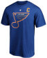 Men's Brett Hull Blue St. Louis Blues Authentic Stack Retired Player Name and Number T-shirt