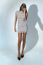 Фото #1 товара Короткое платье из эластичного трикотажа ZARA
