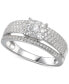 ფოტო #1 პროდუქტის Cubic Zirconia Bridal Ring in Sterling Silver
