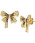 Ombré® Chocolate Ombré Diamond & Vanilla Diamond Bow Stud Earrings (1-1/3 ct. t.w.) in 14k Gold