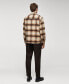 ფოტო #2 პროდუქტის Men's Check Wool-Blend Overshirt